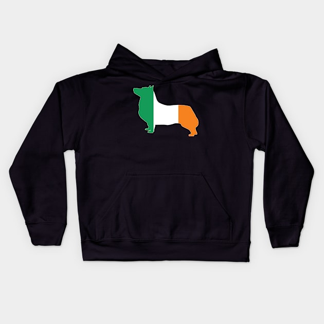 Swedish Vallhund Ireland Flag Filled Kids Hoodie by DPattonPD